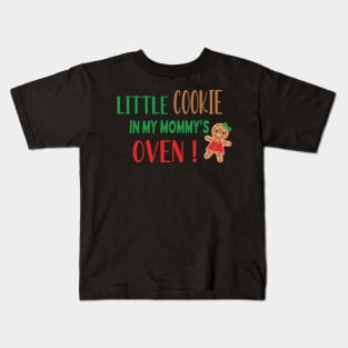 Little Cookie in My Mommys Oven - Funny Cookie Pregnancy Announcement - Cookie Big Sister Gift Kids T-Shirt